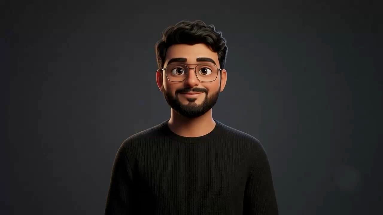 3D animated portrait of Priyanshu